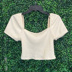 white crop top
